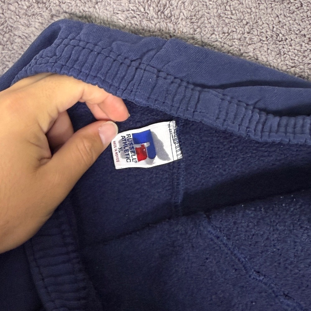 Russell Athletic Sweatpants Navy Blue Vintage Fleece Joggers Mens XL 38x30 - Picture 3 of 6